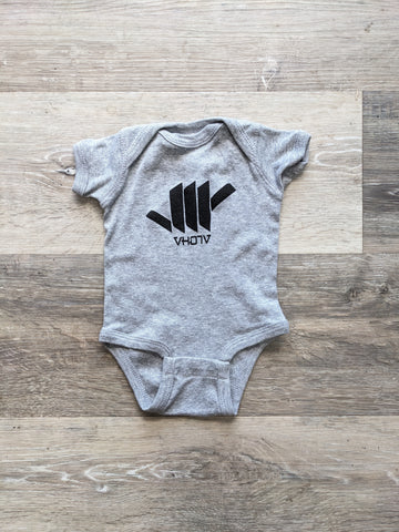 Infant Baby Rib Onesie Bodysuit (Gray)