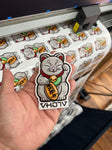 "Maneki Neko" (Lucky Cat) Slap Sticker