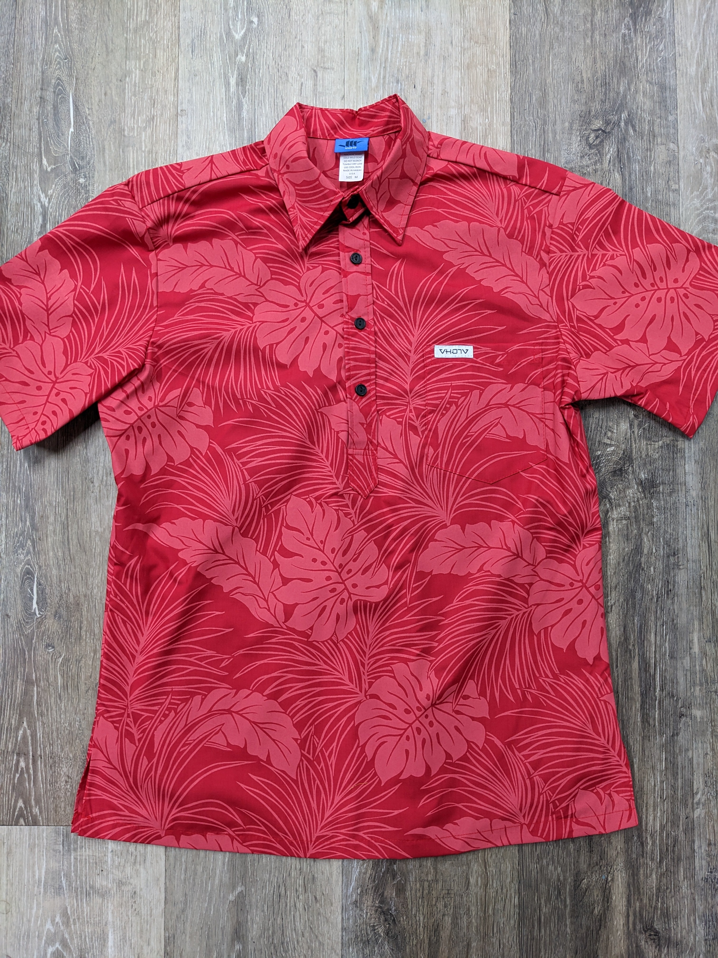 All Red Floral Aloha Shirt – VH07V
