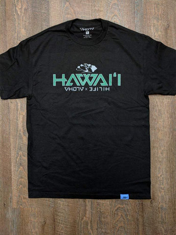 Adult "Hawaii" HiLife Collab Tee (Black) - VH07V