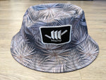 Classic Bucket Hat with Patch (Tan Palms Floral)