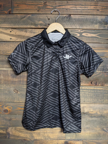 Ladies Moisture Wicking Custom Diamond Polo (Black)