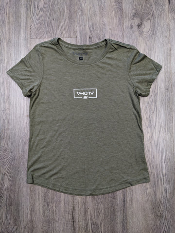 Ladies Triblend Relaxed Tee (Olive Green) ♻