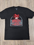 Fine Jersey Fitted "Volcano" Tee (Black)