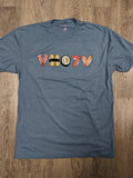 Fine Jersey Fitted "Sushi" Tee (Heather Slate Blue) - VH07V