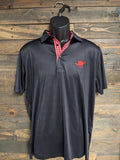 Adult Moisture Wicking Custom "Palaka" Polo (Black/Red Palaka)