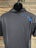 Adult Moisture Wicking Custom "Sakura" Polo (Black/Blue Sakura)
