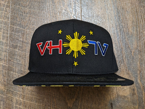Snapback: Custom "Mabuhay" Hat (Red/Yellow/Blue)