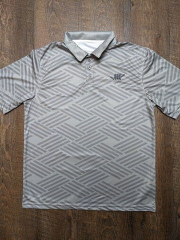 Adult Moisture Wicking Custom Diamond Polo (Silver)