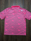 Adult Moisture Wicking Custom Diamond Polo (Hot Pink)