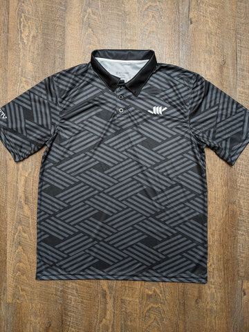 Adult Moisture Wicking Custom Diamond Polo (Black)