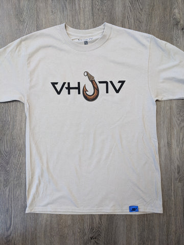 Adult "Makau" (Fish Hook) Tee (Light Sand) - VH07V