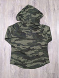 Ladies Wash Pullover Hoodie (Camo/Black)