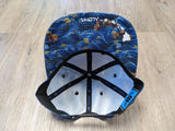Snapback: Custom Navy/Gold Japanese Pattern 3D Puff logo - VH07V