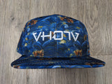 Snapback: Custom Navy/Gold Japanese Pattern 3D Puff logo - VH07V