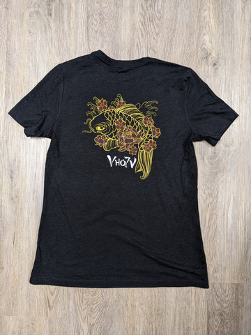 Ladies "Koi" CVC Tee (Black Heather)