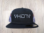 Snapback: Black/Lava 3D Puff logo