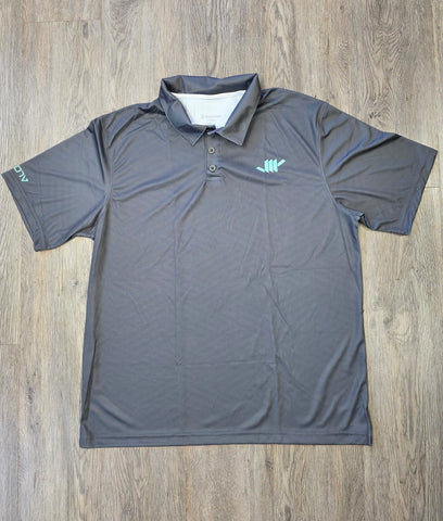 Adult Moisture Wicking Custom Diamond Polo (Graphite/Mint)