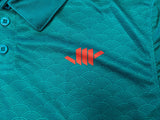 Adult Moisture Wicking Custom Seigaiha Polo (Kelly Green/Orange)
