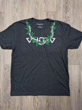 Fine Crew "Neck Lei" Tee (Charcoal Heather) - VH07V