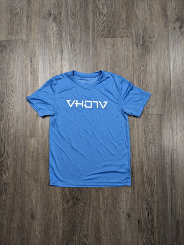 Keiki Moisture Wicking T-shirt (Columbia Blue/White)