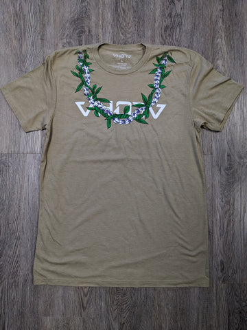 Fine Crew "Neck Lei" Tee (Sand) - VH07V