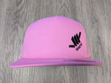 Snapback: Diagonal Mini Shaka (Pink/Black thread)