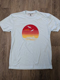 Fine Jersey Fitted "Diamond Head Sunset" Tee (Icy Blue)