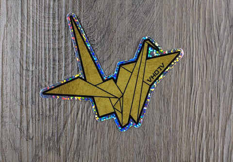 "Tsuru" Glitter Sticker