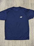 Adult Moisture Wicking Mini Shaka T-shirt (Navy/White)