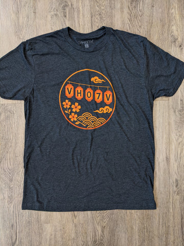 Fine Jersey Fitted "Obon" Tee (Charcoal)