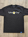 Adult "Plumeria" Tee (Black) - VH07V