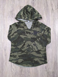 Ladies Wash Pullover Hoodie (Camo/Black)