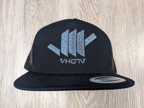 Snapback: Shaka (Black Trucker/Silver Sparkle thread)
