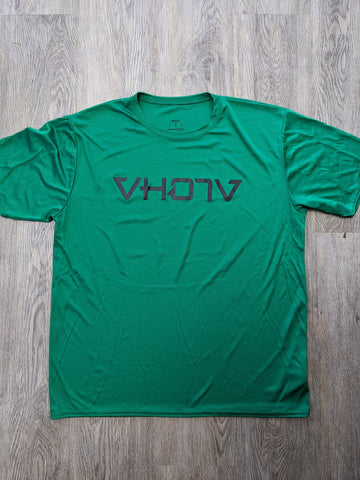 Adult Moisture Wicking T-shirt (Kelly Green/Black)