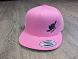 Snapback: Diagonal Mini Shaka (Pink/Black thread)