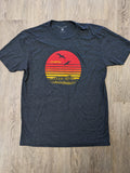 Fine Jersey Fitted "Diamond Head Sunset" Tee (Charcoal)