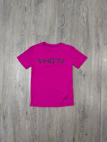 Keiki Moisture Wicking T-shirt (Power Pink/Black)