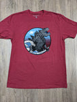 Fine Jersey "Godzilla" Tee (Cardinal Heather)