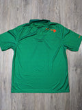 Adult Moisture Wicking Custom Seigaiha Polo (Kelly Green/Orange)