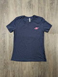 Ladies "Bloom" Relaxed Heather Tee (Navy)