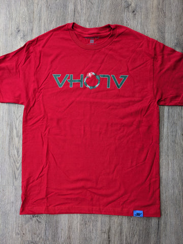 Adult "Lei Kalikimaka" Tee (Red) - VH07V