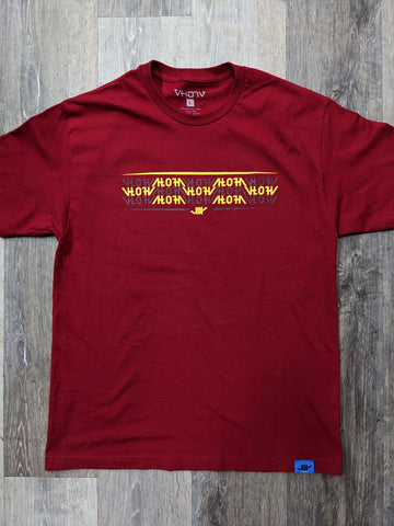 Adult "Stacked" Tee (Cardinal)