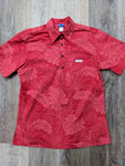All Red Floral Aloha Shirt
