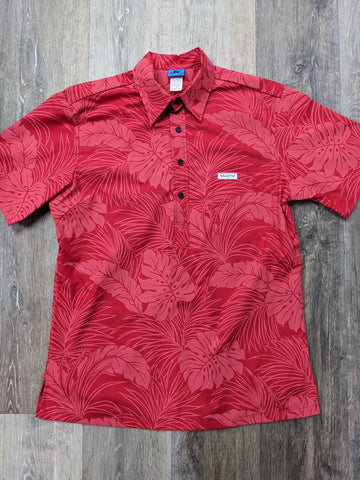 All Red Floral Aloha Shirt