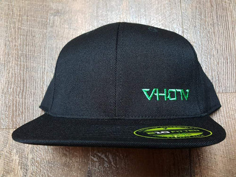 Fitted: Small Logo Hat (Black/Green) - VH07V