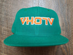 Snapback: Green/Orange/White 3D Puff logo - VH07V