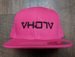 Snapback: Hot Pink/Black 3D Puff logo - VH07V