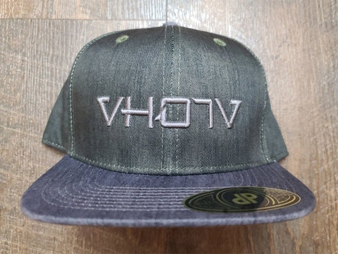 Snapback: Olive/Gray/Gray 3D Puff logo - VH07V