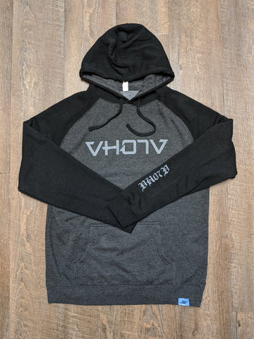 Raglan Pullover Sweatshirt (Charcoal/Black) - VH07V